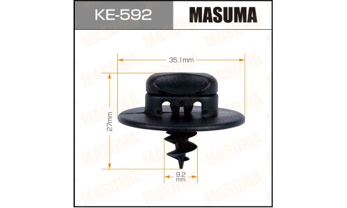 Клипса крепёжная крепления настила пола Masuma, для Skoda, Volkswagen, арт. KE-592