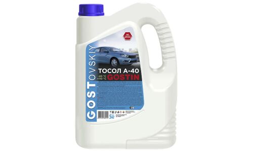 Тосол GOSTovsky Gostin А-40, синий, -40°C, 5кг, арт. 978557
