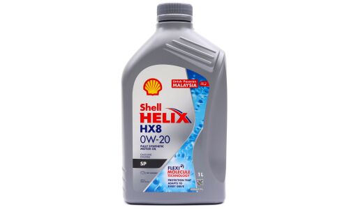 Масло моторное Shell Helix HX8 0w20, синтетическое, API SP, ILSAC GF-6A, для бензинового двигателя, 1л, арт. 550063124