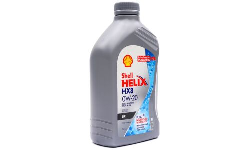 Масло моторное Shell Helix HX8 0w20, синтетическое, API SP, ILSAC GF-6A, для бензинового двигателя, 1л, арт. 550063124