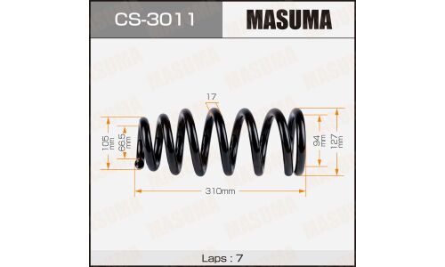 Пружина подвески Masuma, передняя, правая/левая, 1 шт, арт. CS-3011