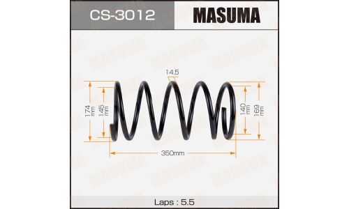 Пружина подвески Masuma, передняя, правая/левая, 1 шт, арт. CS-3012