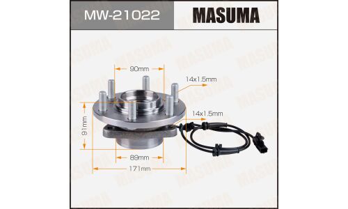 Ступица колеса Masuma, с ABS, передняя, для Infiniti QX80, арт. MW-21022