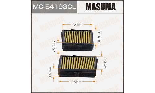 Фильтр салонный Masuma, угольный, арт. MC-E4193CL