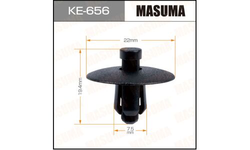 Клипса крепёжная фиксатора облицовки стойки Masuma, для Volkswagen, арт. KE-656