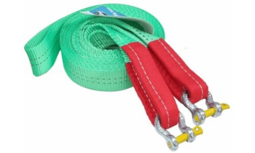 Трос буксировочный Zapas-Pro, строп лента, скобы, нагрузка до 6т, длина 6м