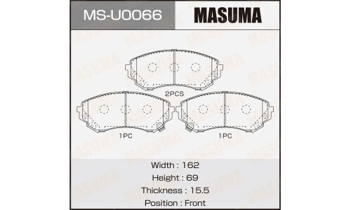 Колодки дисковые MASUMA, P09018N front (1/6)