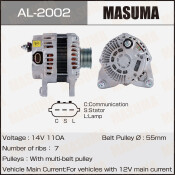 Генератор MASUMA, NISSAN / HR12DE, HR15DE, HR16DE (14V/110A)