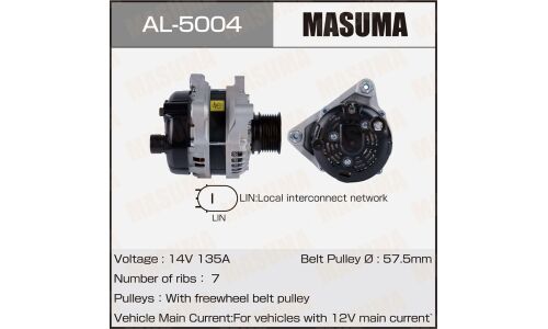 Генератор MASUMA, HONDA / L15B (14V/135A)