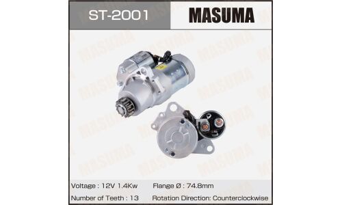 Стартер MASUMA, NISSAN / QR20DE, QR25DE (12V/1.4KW)