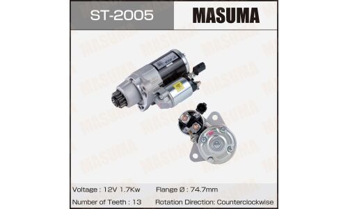 Стартер MASUMA, NISSAN / VQ35DE (12V/1.7KW)