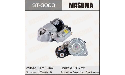 Стартер MASUMA, MITSUBISHI / 6G72, 6G75 (12V/1.4KW)