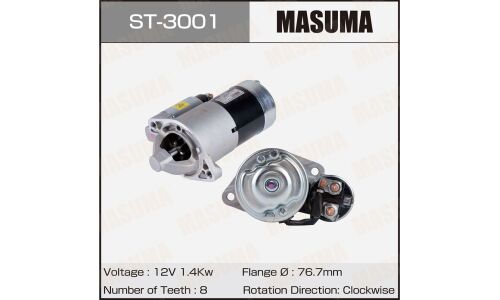 Стартер MASUMA, MITSUBISHI / 4G63, 4G65, 4G69 (12V/1.4KW)
