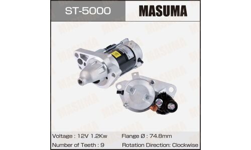 Стартер MASUMA, HONDA / R16A, R18A (12V/1.2KW)