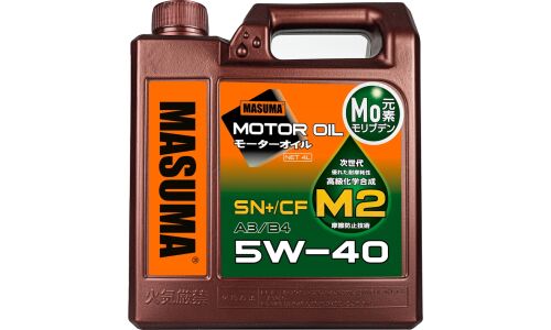 Масло моторное Masuma Motor Oil M2 5w40, синтетическое, API SN+/CF, ACEA A3/B4, универсальное, 4л, арт. M-2005E