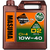 Масло моторное Masuma Motor Oil D2 10w40, синтетическое, API CI-4, для дизельного двигателя, 4л, арт. D-5013E