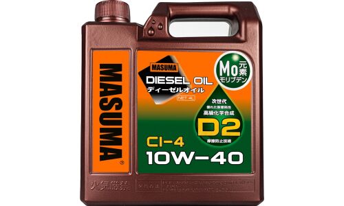 Масло моторное Masuma Motor Oil D2 10w40, синтетическое, API CI-4, для дизельного двигателя, 4л, арт. D-5013E