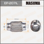 Гофра глушителя Masuma, Interlock, 42x120мм, усиленная, 3-слойная, арт. EP-207iL