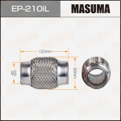 Гофра глушителя Masuma, Interlock, 45x100мм, усиленная, 3-слойная, арт. EP-210iL