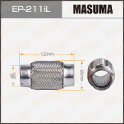 Гофра глушителя Masuma, Interlock, 45x120мм, усиленная, 3-слойная, арт. EP-211iL
