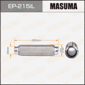 Гофра глушителя Masuma, Interlock, 45x260мм, усиленная, 3-слойная, арт. EP-215iL