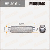 Гофра глушителя Masuma, Interlock, 45x280мм, усиленная, 3-слойная, арт. EP-216iL