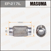 Гофра глушителя Masuma, Interlock, 48x140мм, усиленная, 3-слойная, арт. EP-217iL