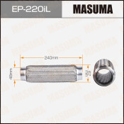 Гофра глушителя Masuma, Interlock, 48x240мм, усиленная, 3-слойная, арт. EP-220iL