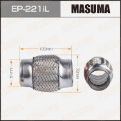 Гофра глушителя Masuma, Interlock, 51x100мм, усиленная, 3-слойная, арт. EP-221iL