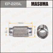 Гофра глушителя Masuma, Interlock, 51x150мм, усиленная, 3-слойная, арт. EP-225iL