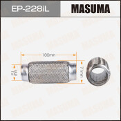 Гофра глушителя Masuma, Interlock, 51x180мм, усиленная, 3-слойная, арт. EP-228iL