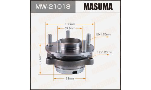Ступица колеса Masuma, арт. MW-21018