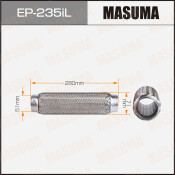 Гофра глушителя Masuma, Interlock, 51x280мм, усиленная, 3-слойная, арт. EP-235iL