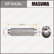 Гофра глушителя Masuma, Interlock, 54x280мм, усиленная, 3-слойная, арт. EP-243iL
