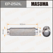 Гофра глушителя Masuma, Interlock, 61x300мм, усиленная, 3-слойная, арт. EP-252iL