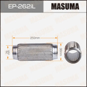 Гофра глушителя Masuma, Interlock, 76x250мм, усиленная, 3-слойная, арт. EP-262iL