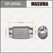 Гофра глушителя Masuma, Interlock, 76x185мм, усиленная, 3-слойная, арт. EP-259iL