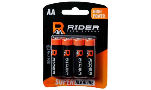 Батарейка щелочная Rider High Power Super Alkaline, AA (LR6), 1.5В, 4 шт, арт. 0158/0165