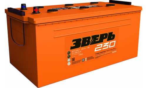 Аккумулятор Зверь ТТ D6R (6СТ-230LУ/230-3-L-K), 230Ач, ССА 1400А, обслуживаемый