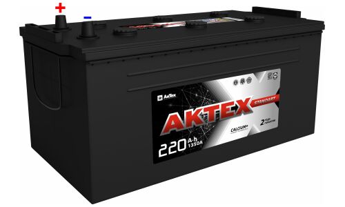 Аккумулятор АкТех Standart ТТ D6L (6СТ-220L(R)/220-3-R-K), 220Ач, ССА 1350А, обслуживаемый