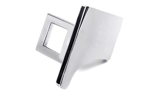 Заглушка в замок ремня безопасности, металлическая, цвет «хром», 1 шт