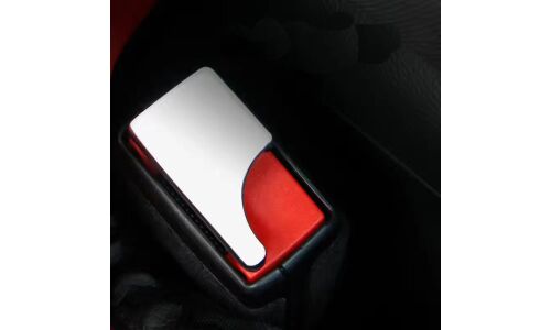 Заглушка в замок ремня безопасности, металлическая, цвет «хром», 1 шт