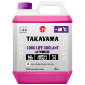 Антифриз Takayama Long Life Coolant Hybrid, P-OAT, LLC, фиолетовый, -50°C, 4л, арт. 700506