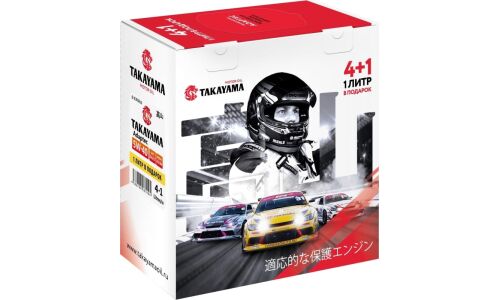 Масло моторное Takayama Adaptec 5w40, синтетическое, API SN/CF, ACEA A3/B4, JASO MA-2, универсальное, промопак 4+1л, арт. 605624