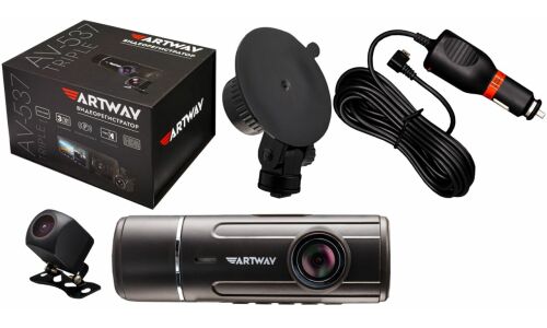 Видеорегистратор ARTWAY  AV-537 FullHD, 1920x1080, обзор 170°, экран 2.8", 3 камеры