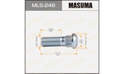 Шпилька MASUMA 14x1.5мм, L=51,2мм / Nissan