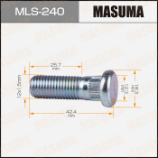Шпилька колесная Masuma MLS-240, для Honda, M12x1.5(R), длина 42.4мм, 1 шт, арт. MLS-240 Шпилька колесная Masuma MLS-240, для Honda, M12x1.5(R), длина 42.4мм, 1 шт, арт. MLS-240