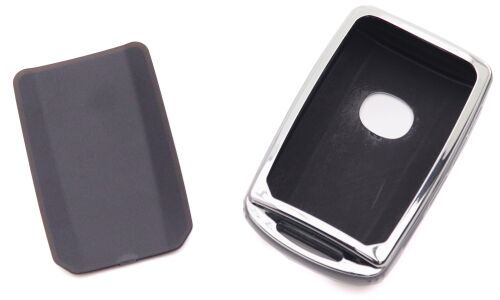 Чехол на смарт-ключ Mazda, полиуретан, 3 кнопки (кнопка багажника), чёрный цвет