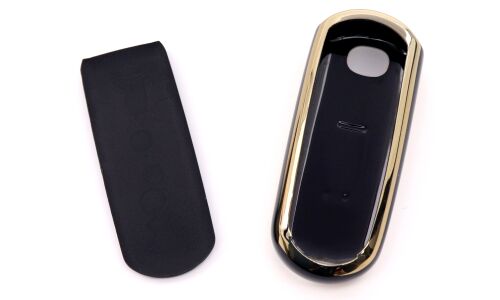 Чехол на смарт-ключ Mazda, полиуретан, 3 кнопки (кнопка багажника), чёрный цвет