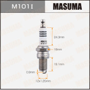 Свеча зажигания Masuma Iridium с иридиевым электродом, арт. M101I